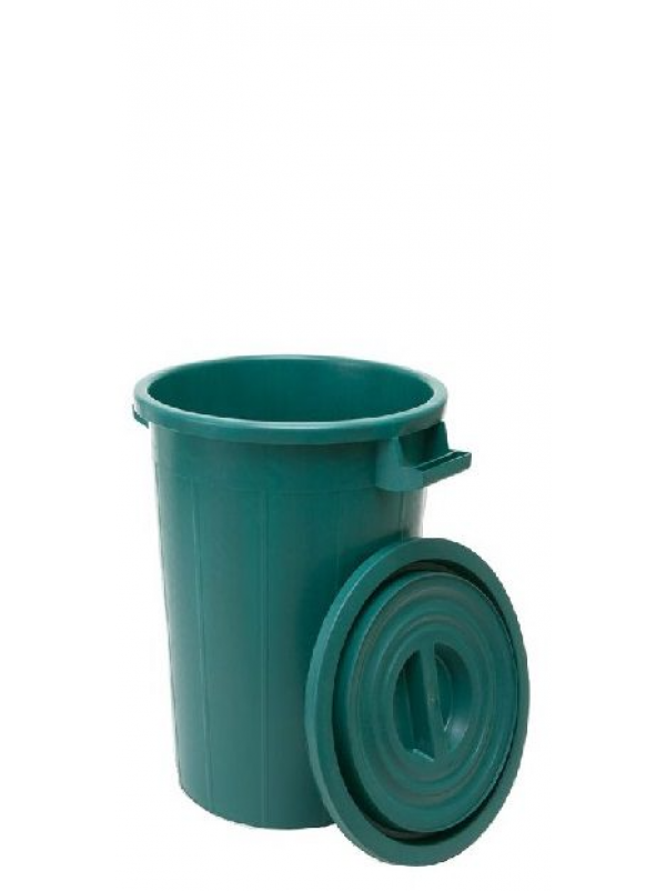 Bidone Sovrapponibile con Coperchio - Pvc Verde 41x49cm